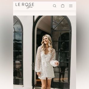 Le Rose lace robe and slip